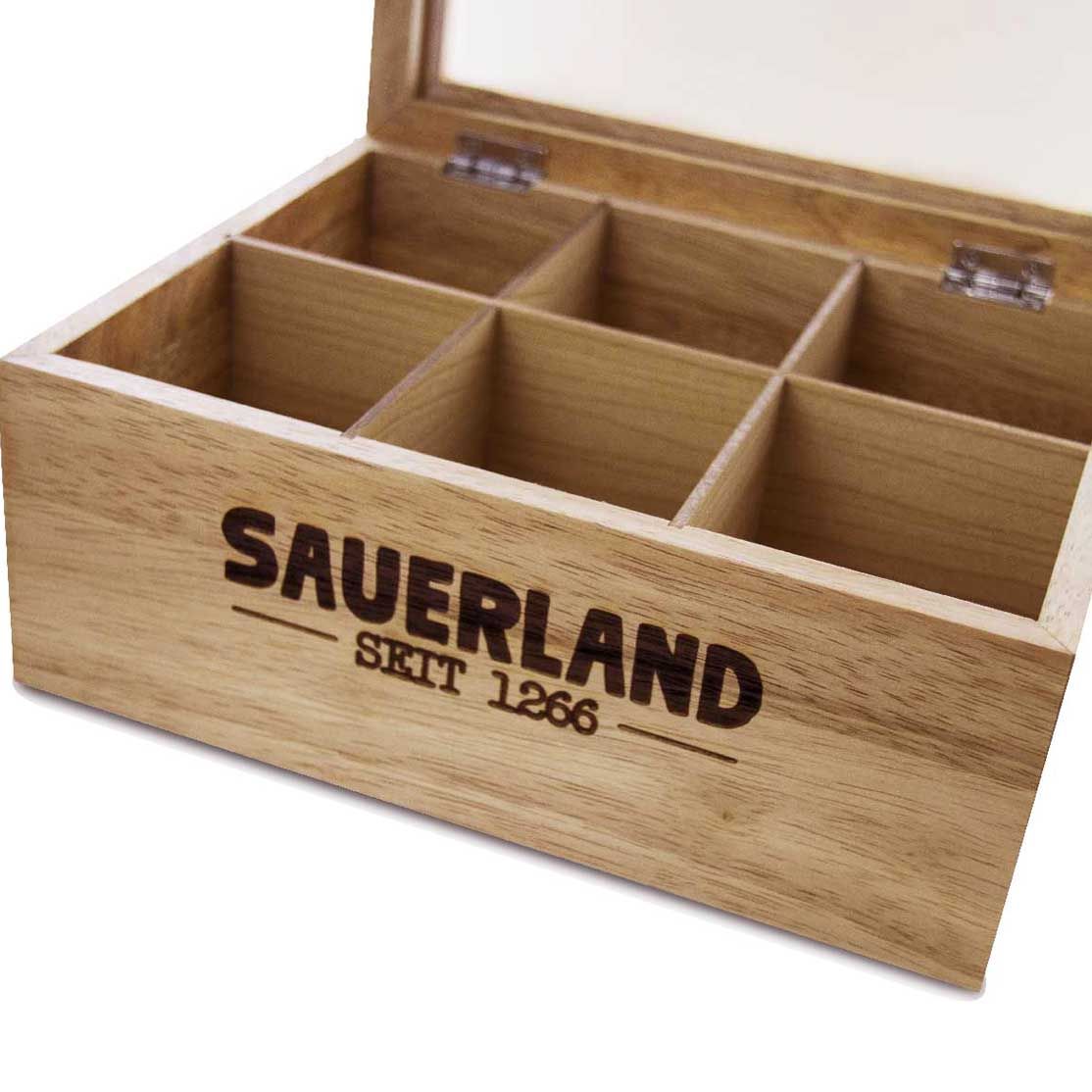 Teebeutelbox aus Holz von unserer Eigenmarke: 1266-Sauerland