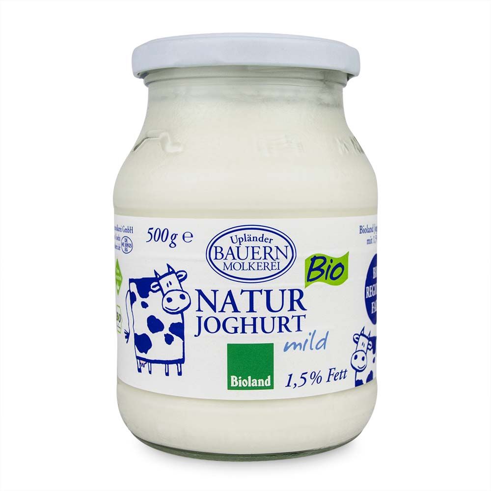 Bio fettarmer Naturjoghurt mild - 1,5 % von Upländer Bauernmolkerei
