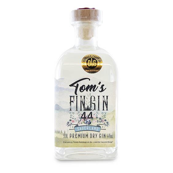 Tom´s Fin Gin 44 0,5l 44 vol. von Vorne von Tom's Fin Gin-zoom