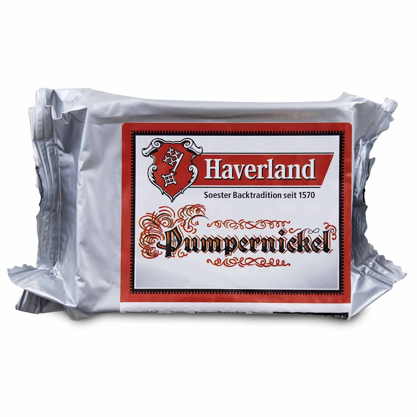 Soester Pumpernickel Brot von Haverland 500g seitlich