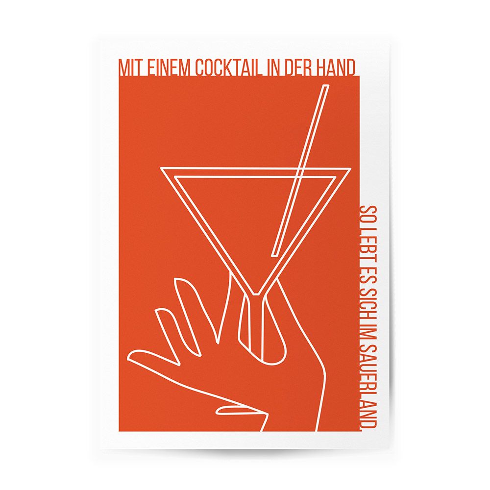 Poster "Cocktail im Sauerland" von Hofladen Sauerland
