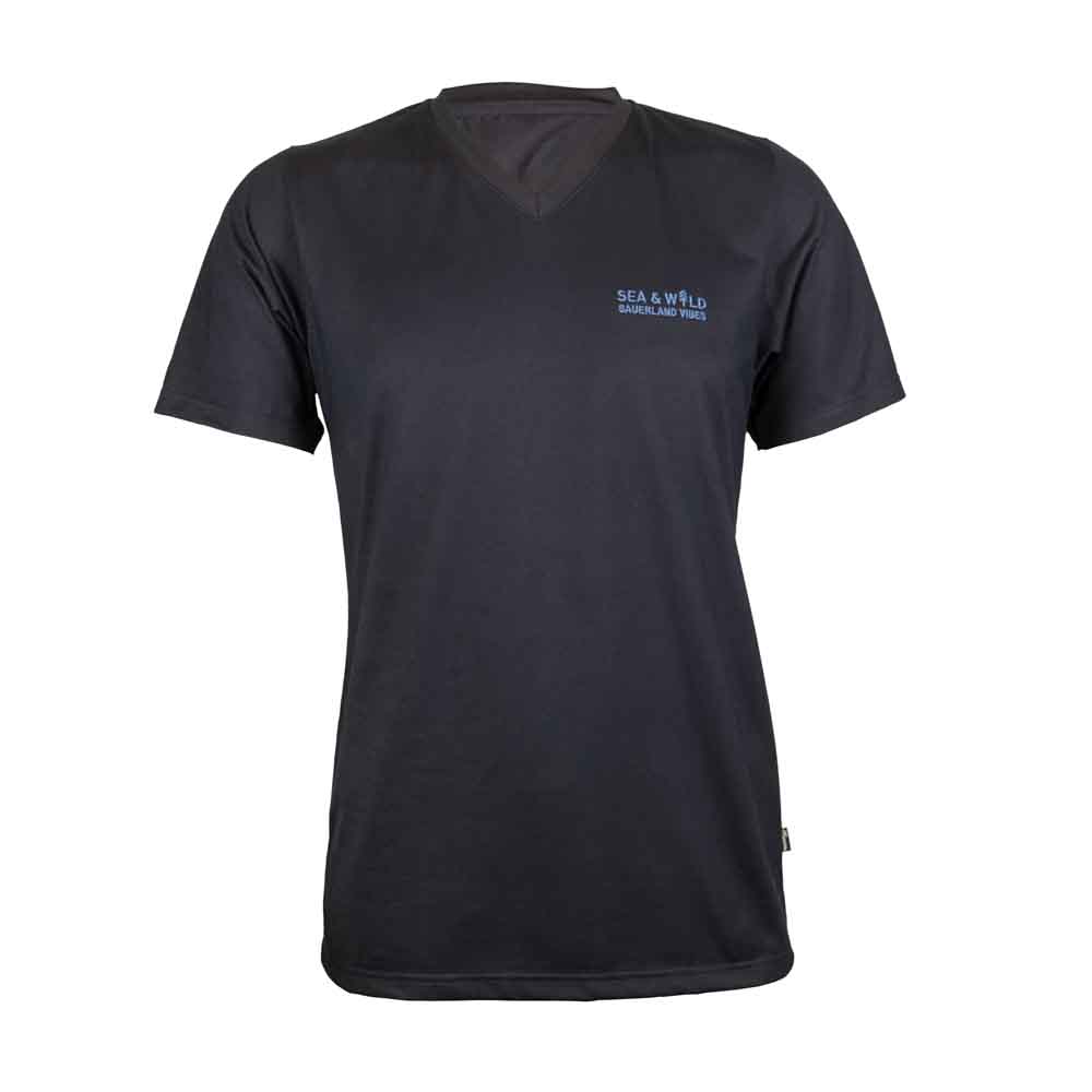 Dunkelblaues Damen V-Shirt Deluxe von SEA & WILD-zoom