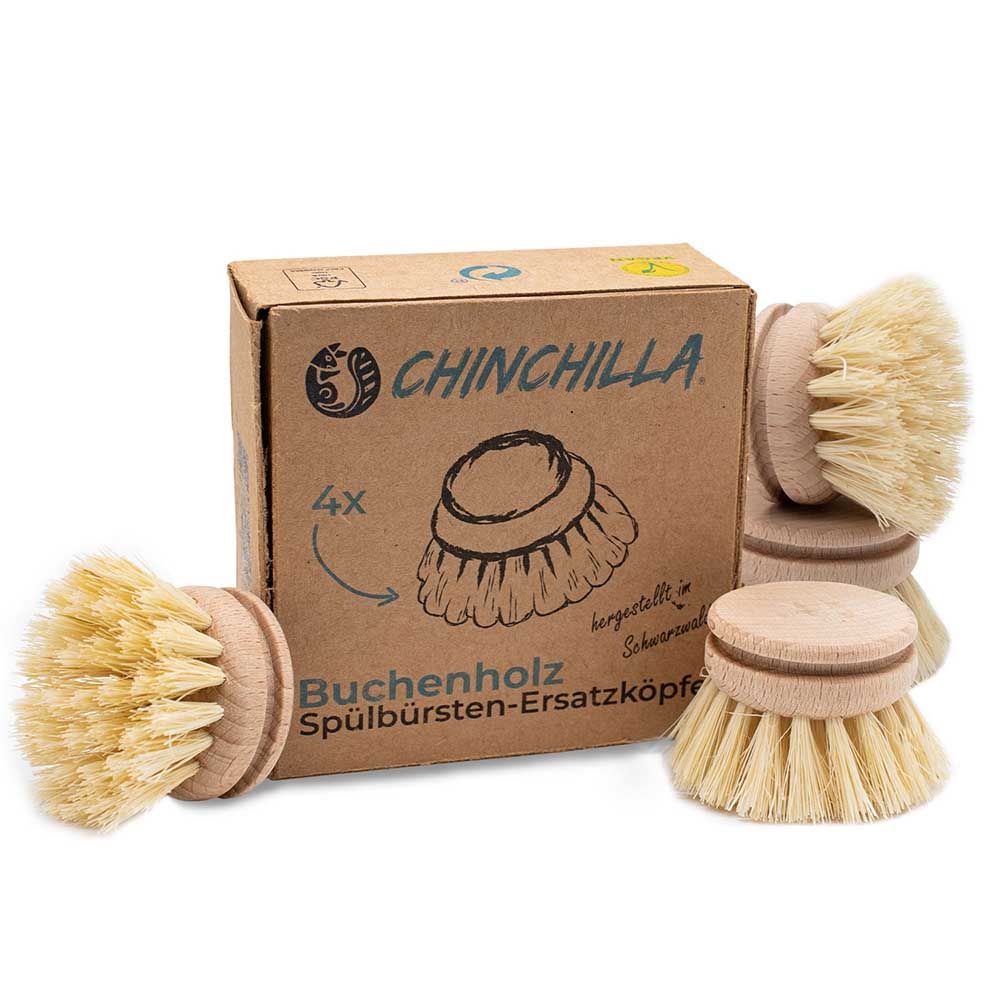 Wechselköpfe 4er Set für Spülbürste von Chinchilla