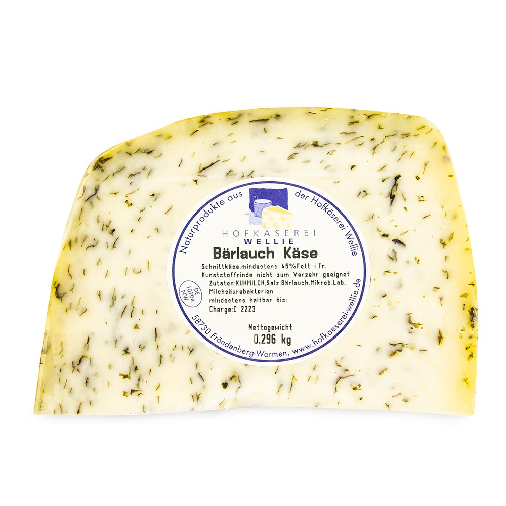 Bärlauch Käse am Stück von der Hofkäserei Wellie-zoom