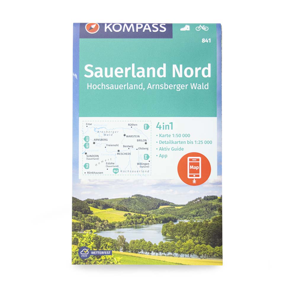 Freizeitkarte Sauerland Nord von der Hofladen Lesestube-zoom
