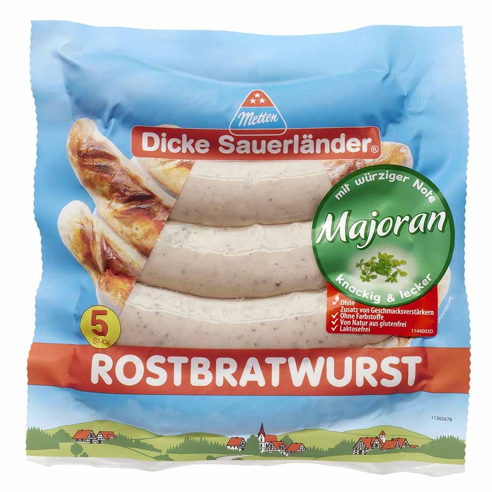 "Dicke Sauerländer" Rostbratwurst Majoran von Metten