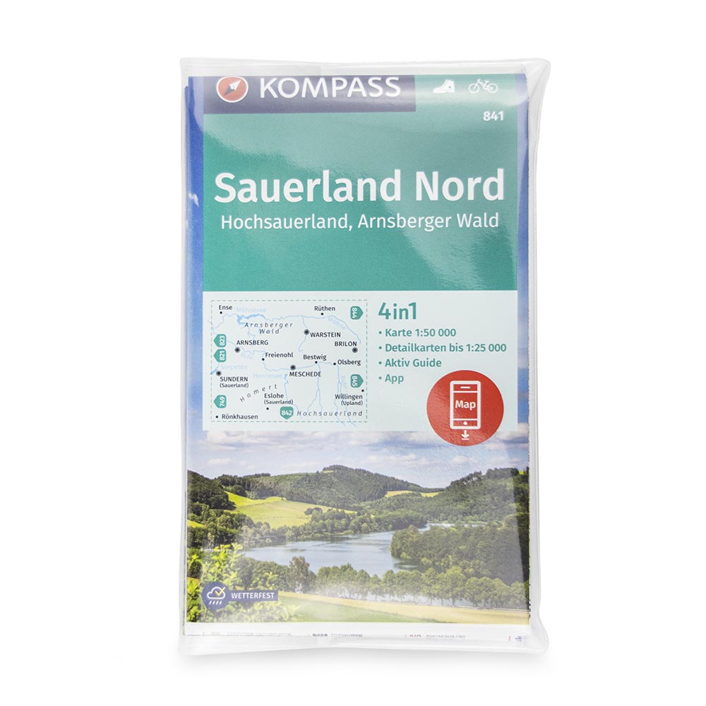 Freizeitkarte Sauerland Nord von der Hofladen Lesestube mit Tasche-zoom