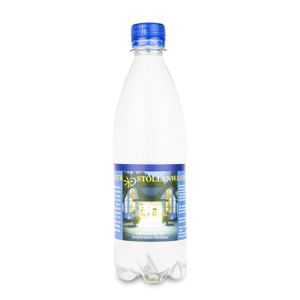 Nordenauer Stollenwasser in der 0,5 Liter Flasche von Land-und Kurhotel Tommes