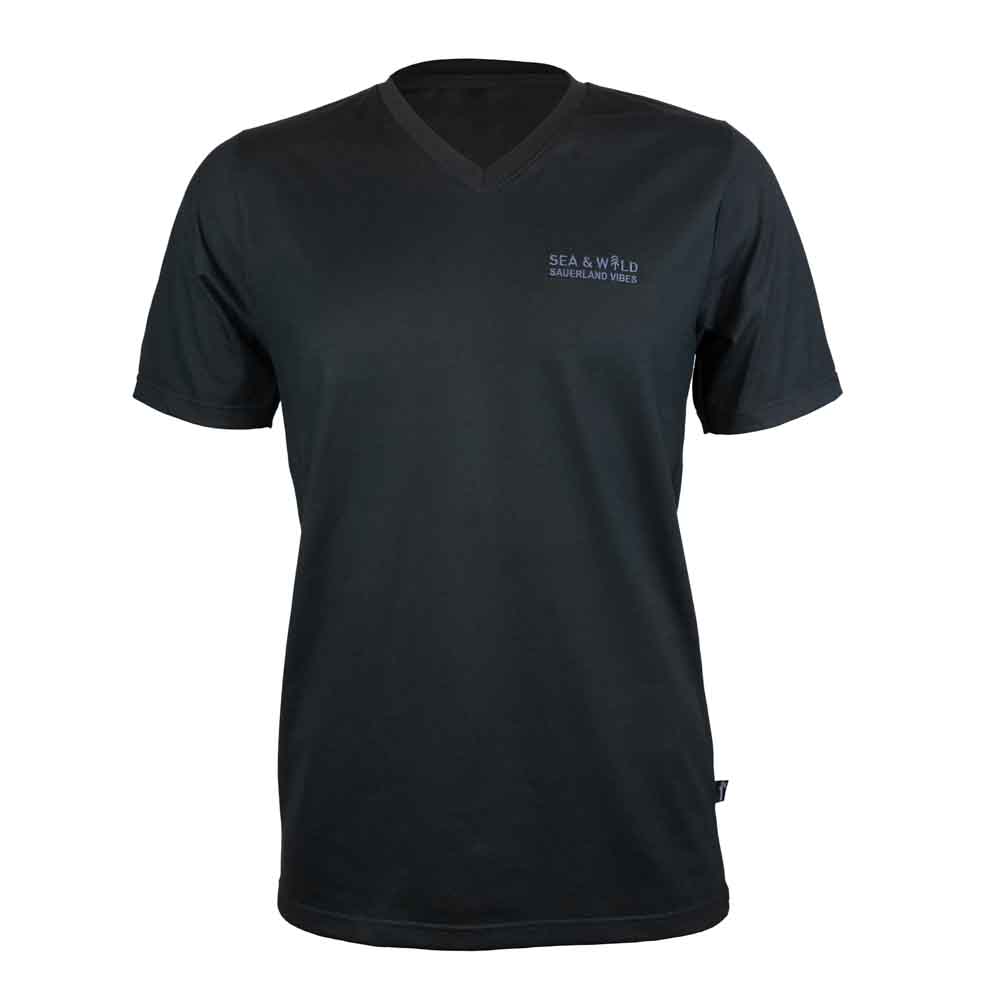 Schwarzes Damen V-Shirt Deluxe von SEA & WILD-zoom