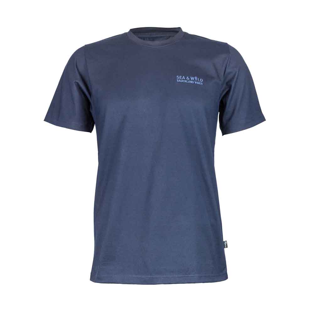 Dunkelblaues Herren T-Shirt Deluxe von SEA & WILD-zoom