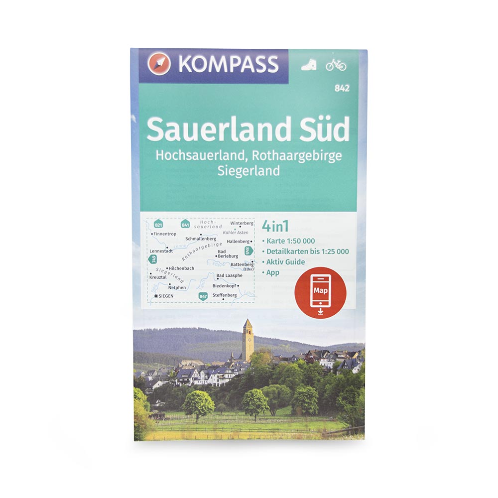 Freizeitkarte Sauerland Süd von der Hofladen Lesestube-zoom
