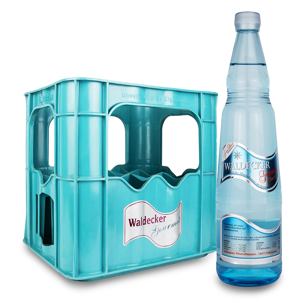 Waldecker Gourmet Mineralwasser Classic im Kasten vom Volkmarser Mineralbrunnen-zoom