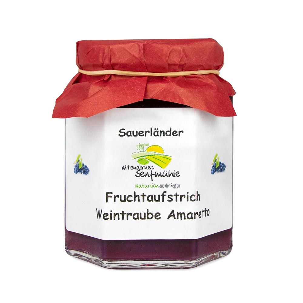 Weintraube-Amaretto Fruchtaufstrich von der Attendorner Senfmühle