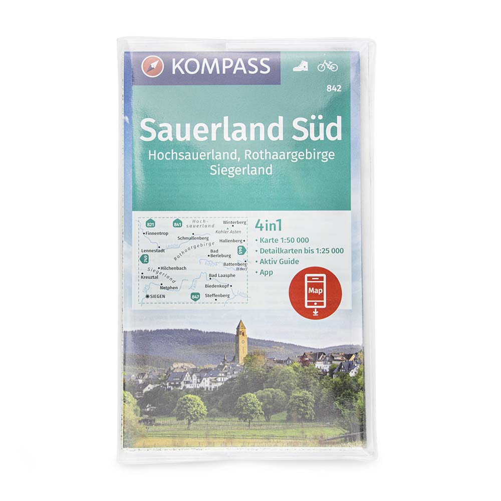 Freizeitkarte Sauerland Süd von der Hofladen Lesestube mit Tasche-zoom